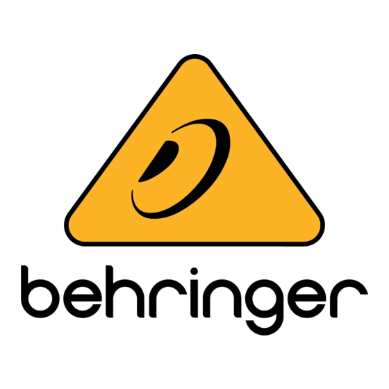 Behringer EURORACK PRO RX1602 Schnellstartanleitung