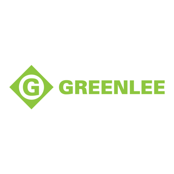 Greenlee 500XP Bedienungsanleitung