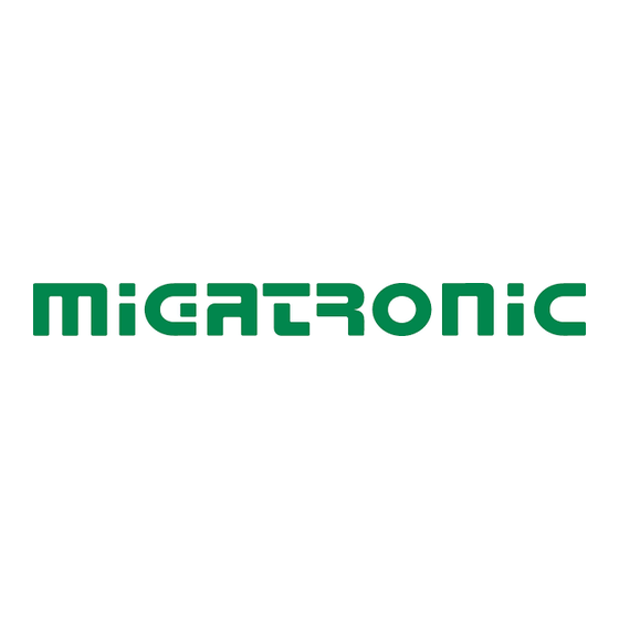 Migatronic MWF 8 Serie Betriebsanleitung