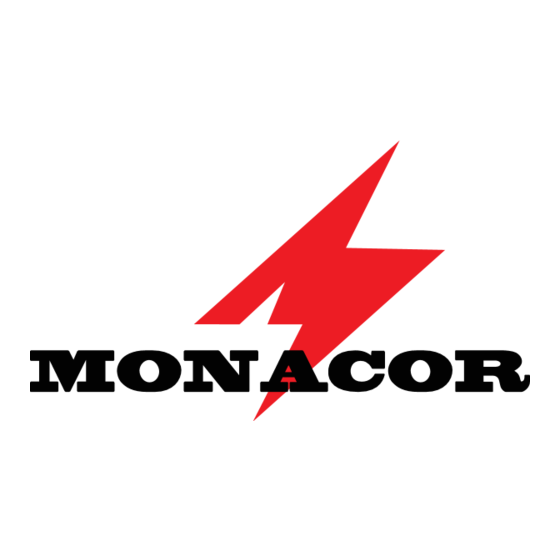 Monacor TRHS Serie Bedienungsanleitung