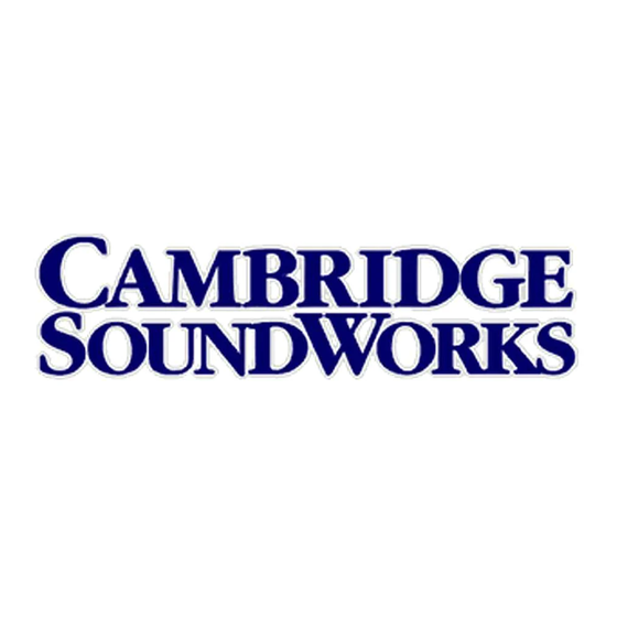 Cambridge SoundWorks MegaWorks THX 5.1 550 Benutzerhandbuch