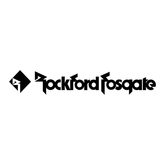 Rockford Fosgate PUNCH Pro PP4-T Einbau Und Betrieb