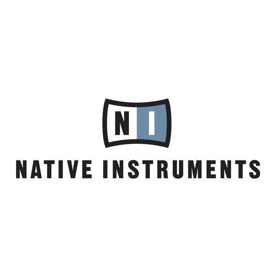 Native Instruments MASCHINE Benutzerhandbuch