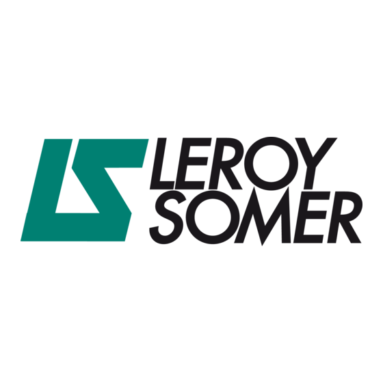 Leroy-Somer Nidec LSA 40 Inbetriebnahme Und Wartung
