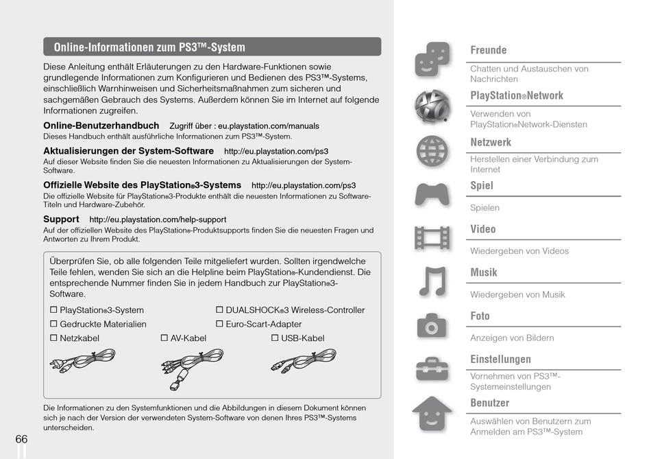 OnlineInformationen Zum ™System Sony PS3 Bedienungsanleitung [Seite