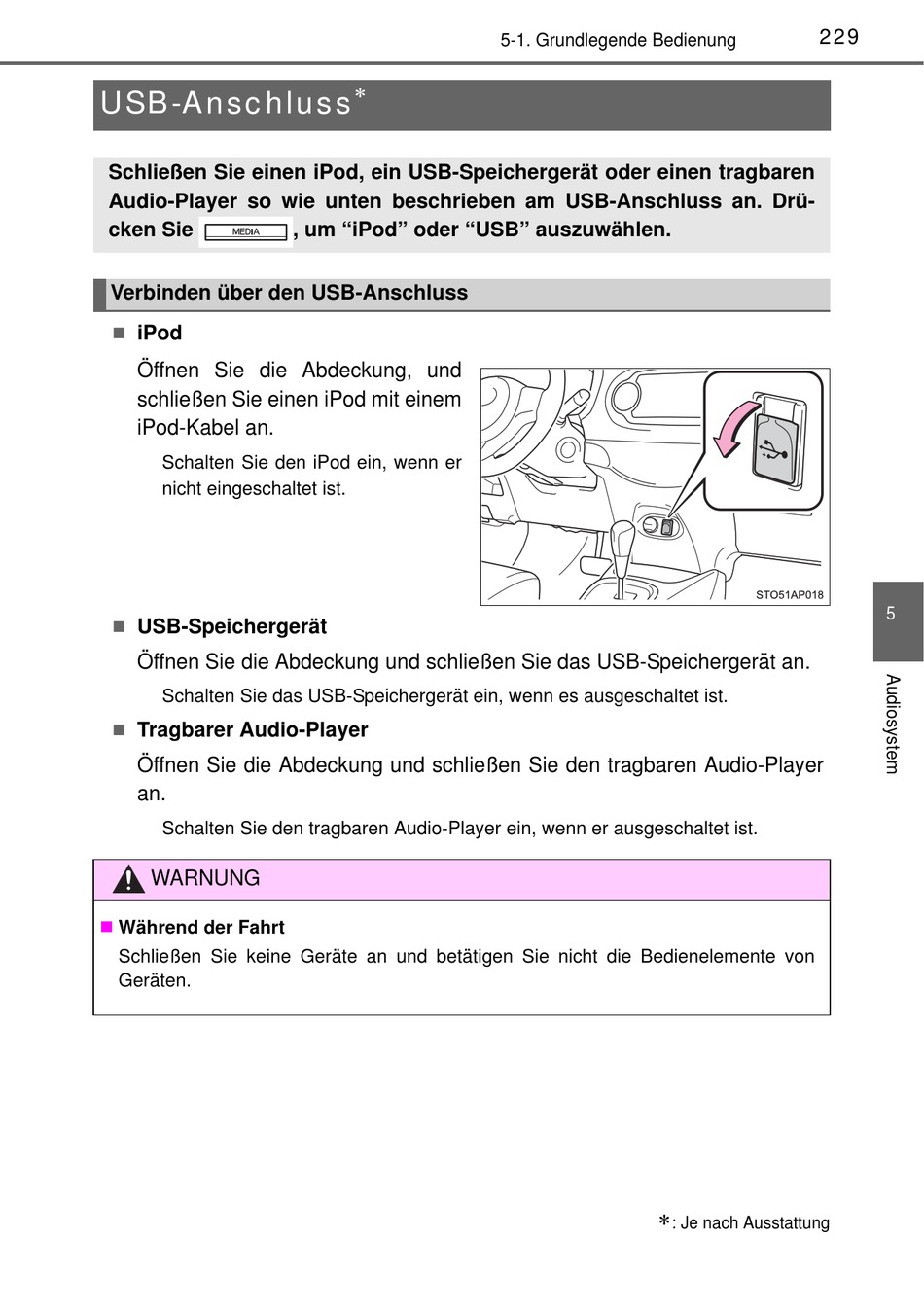 UsbAnschluss Toyota Yaris Handbuch [Seite 229] ManualsLib
