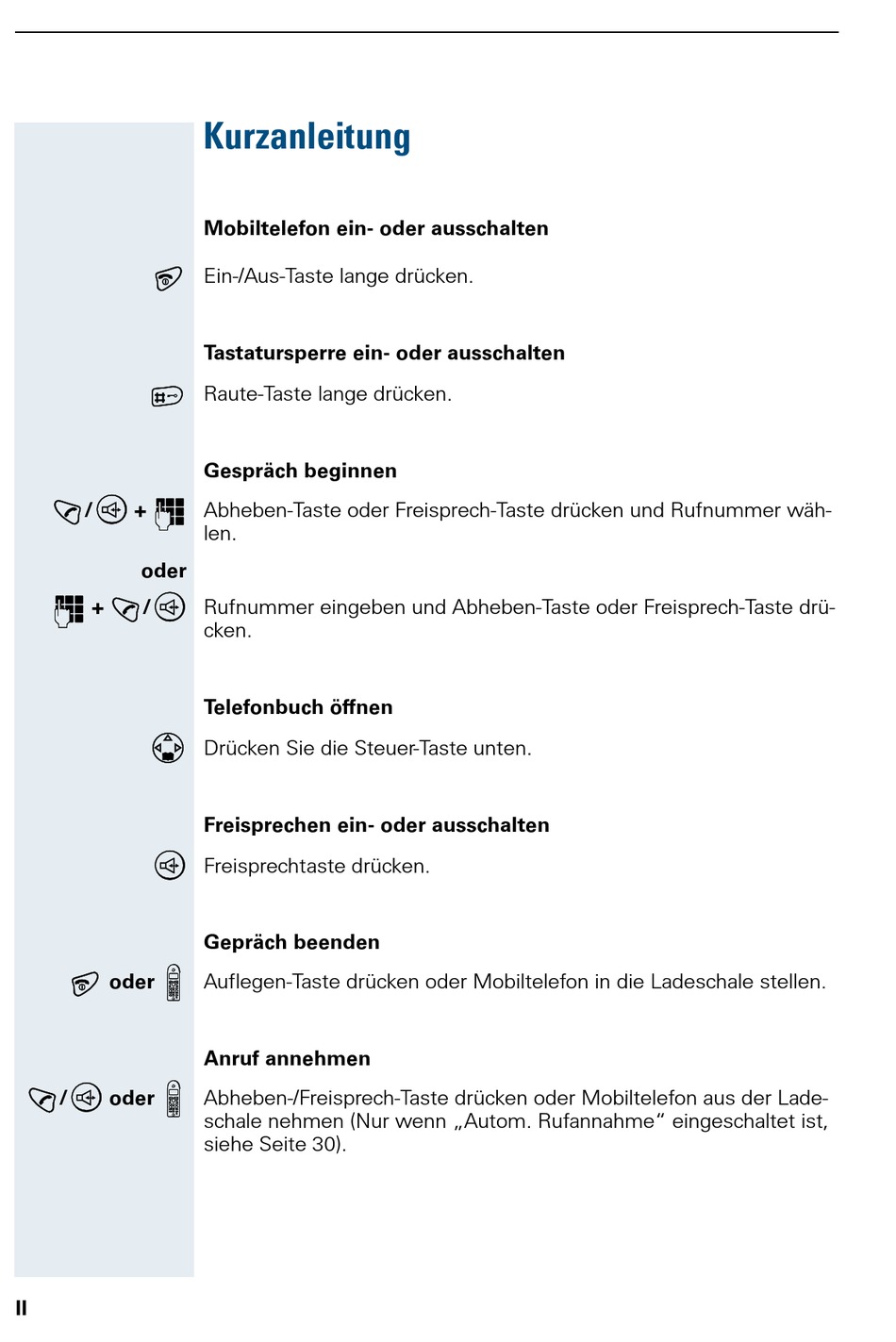 Kurzanleitung - Siemens Gigaset 4000 Comfort Bedienungsanleitung [Seite ...