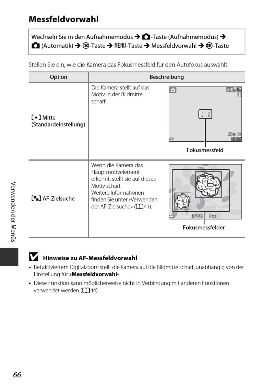 Messfeldvorwahl Nikon Coolpix L340 Referenzhandbuch [Seite 80