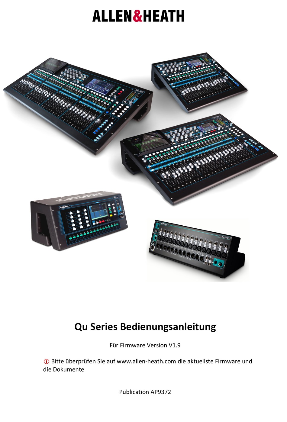ALLEN & HEATH QU SERIE BEDIENUNGSANLEITUNG PdfHerunterladen ManualsLib