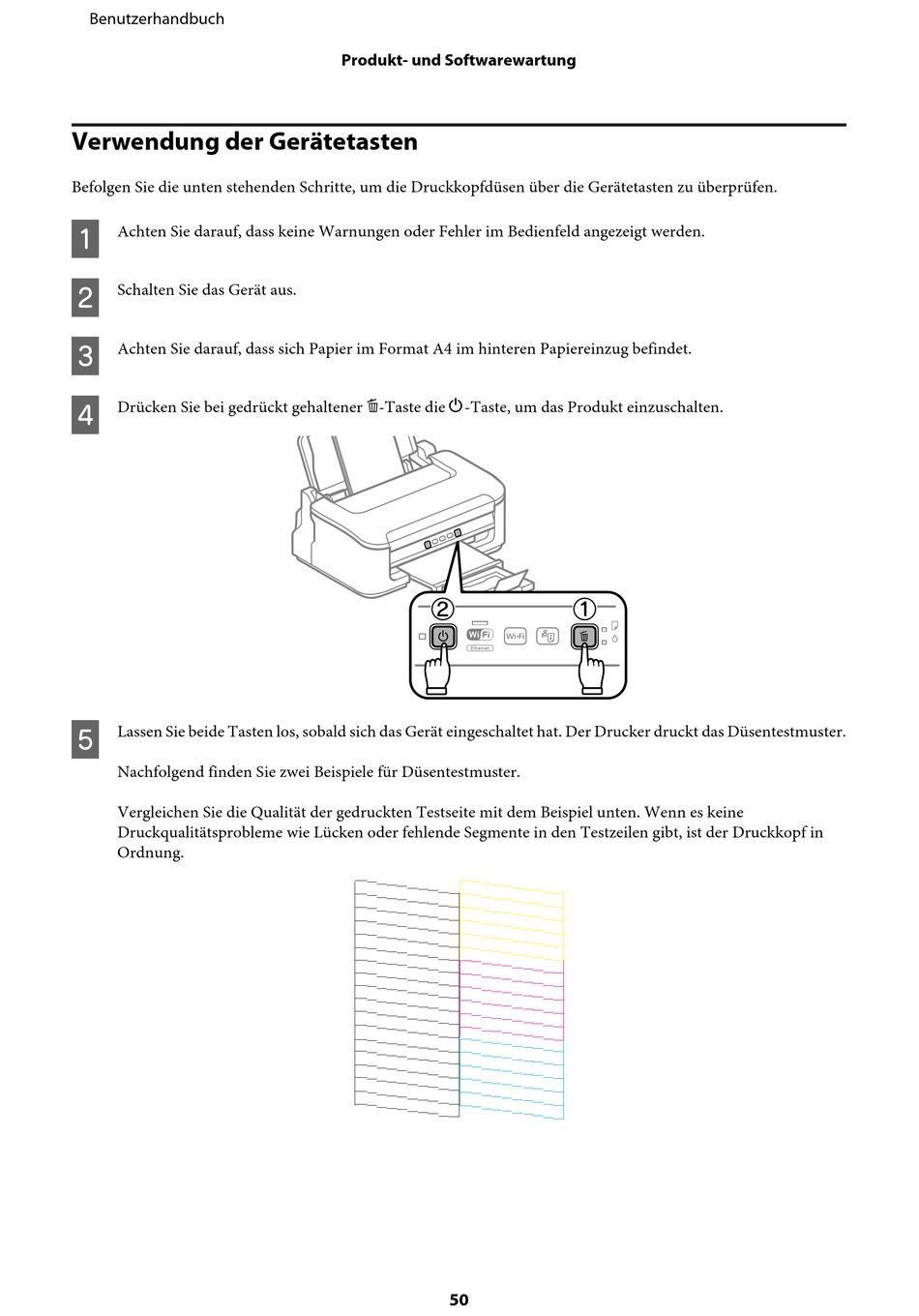 Verwendung Der Gerätetasten Epson Wf 2010 Benutzerhandbuch Seite 50 Manualslib 1813