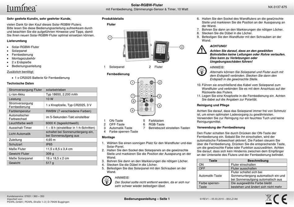 LUMINEA NX-3137 BEDIENUNGSANLEITUNG Pdf-Herunterladen | ManualsLib