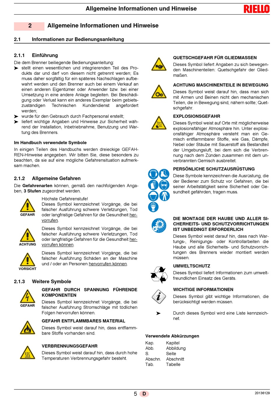 Allgemeine Informationen Und Hinweise; Informationen Zur ...