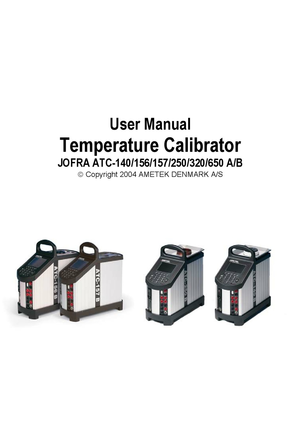 AMETEK JOFRA ATC-140 A BEDIENUNGSANLEITUNG Pdf-Herunterladen | ManualsLib