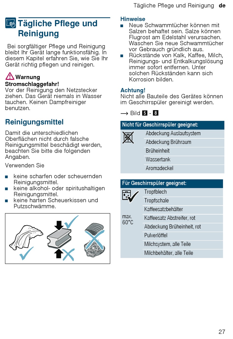 D Tägliche Pflege Und Reinigung; Tägliche Pflege Und Reinigung ...