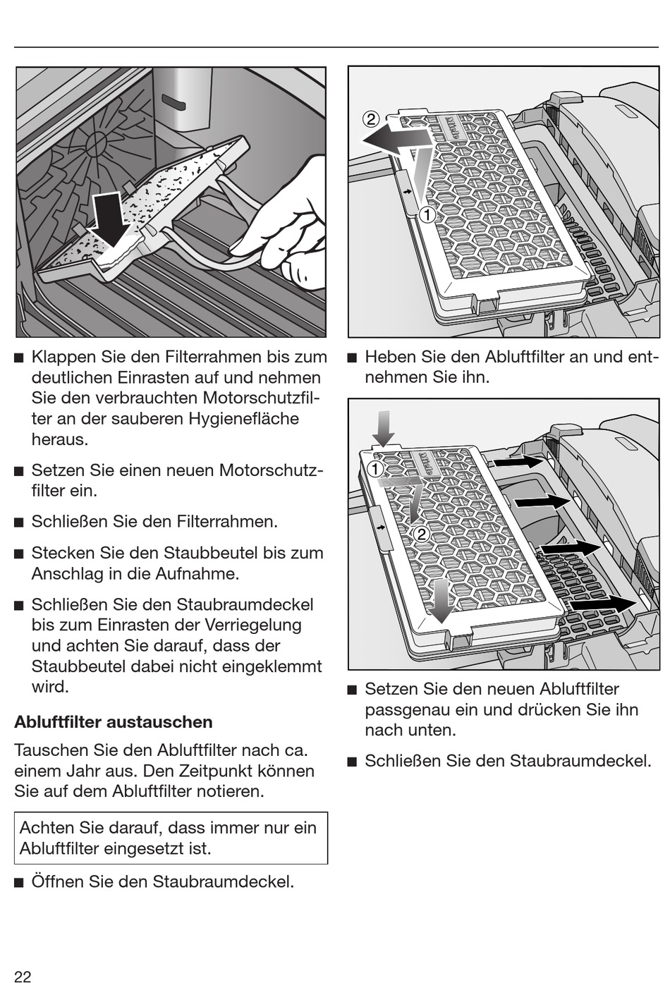 Miele Geschirrspüler Salzbehälter In Der Tür Verstopft Abluftfilter Austauschen - Miele Complete C3 Gebrauchsanweisung [Seite