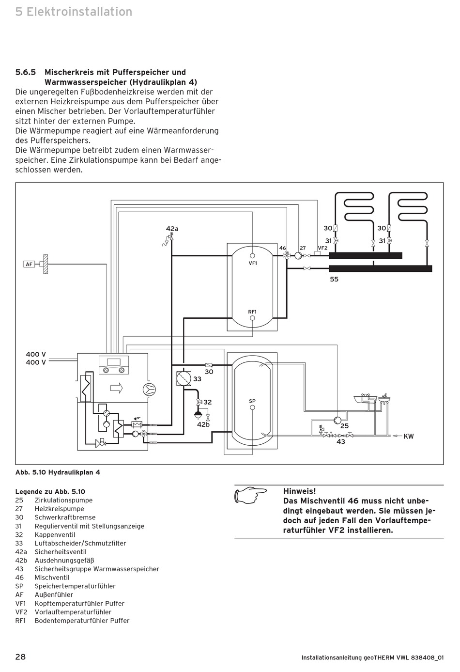 Mischerkreis Mit Pufferspeicher Und Warmwasserspeicher (Hydraulikplan 4 ...