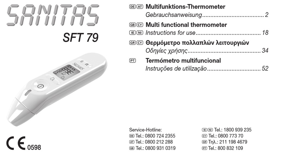SANITAS SFT 79 GEBRAUCHSANWEISUNG PdfHerunterladen ManualsLib