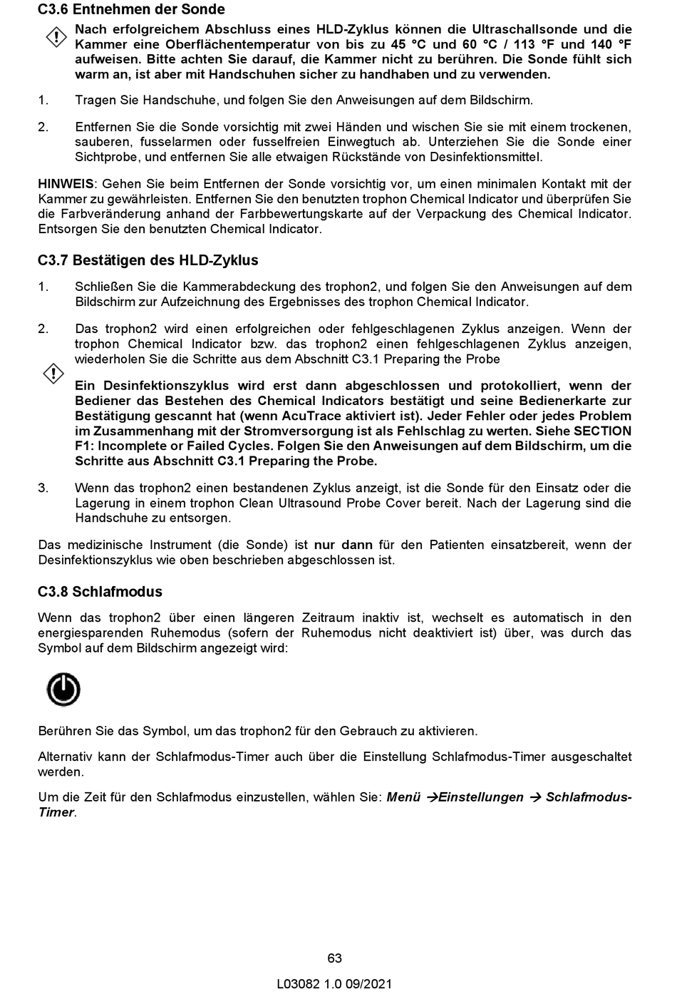 Bestätigung Der Wahrheitsgemäßen Angaben Bafa Verloren C3.6 Entnehmen Der Sonde; C3.7 Bestätigen Des Hld-Zyklus; C3.8