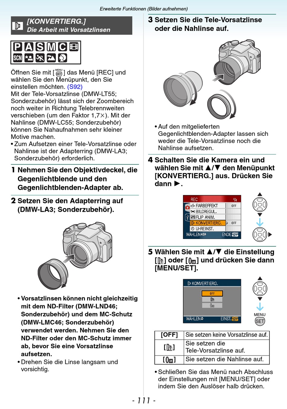 [Konvertierg.] - Panasonic DMC-FZ18 Bedienungsanleitung [Seite 111 ...