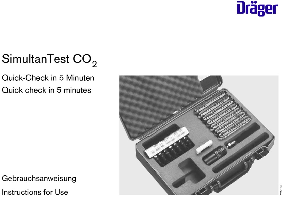 DrÄger Simultantest Co2 Gebrauchsanweisung Pdf Herunterladen Manualslib