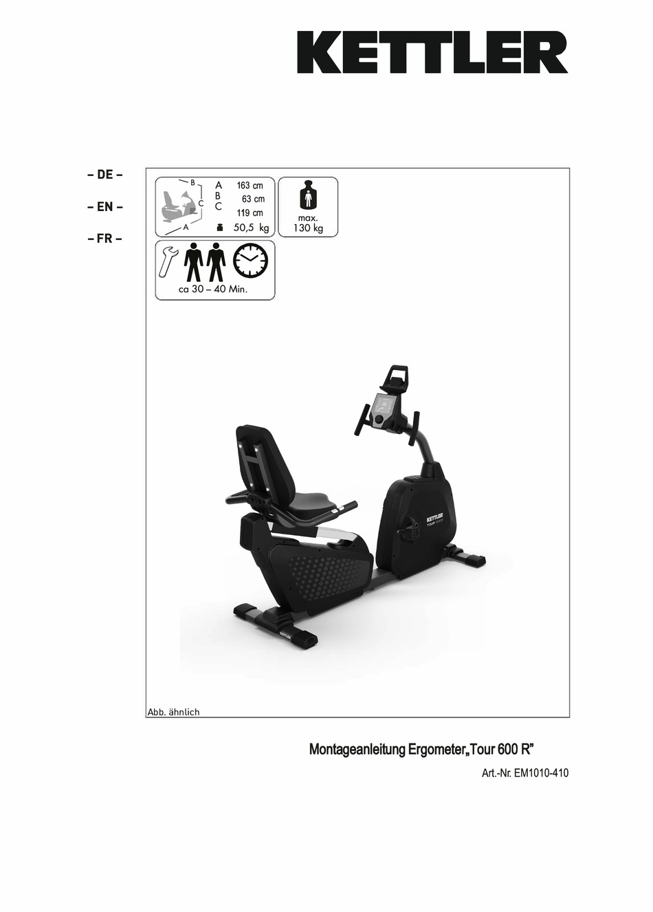 Kettler Tour 600 R Montageanleitung Pdf Herunterladen Manualslib