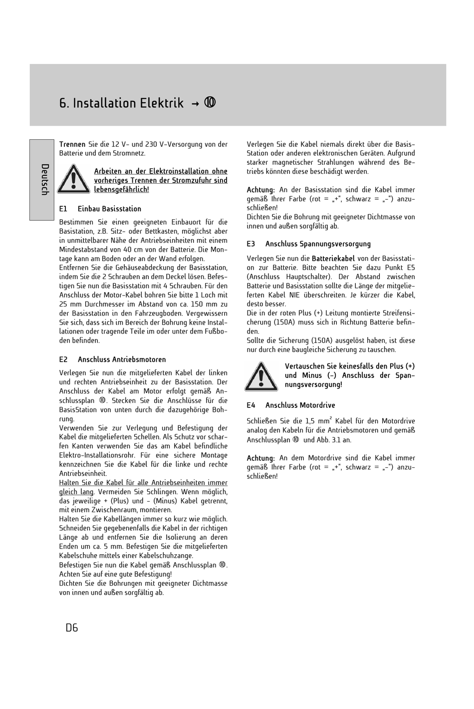 Installation Elektrik Reich easydriver pro 1.8 Bedienungsanleitung