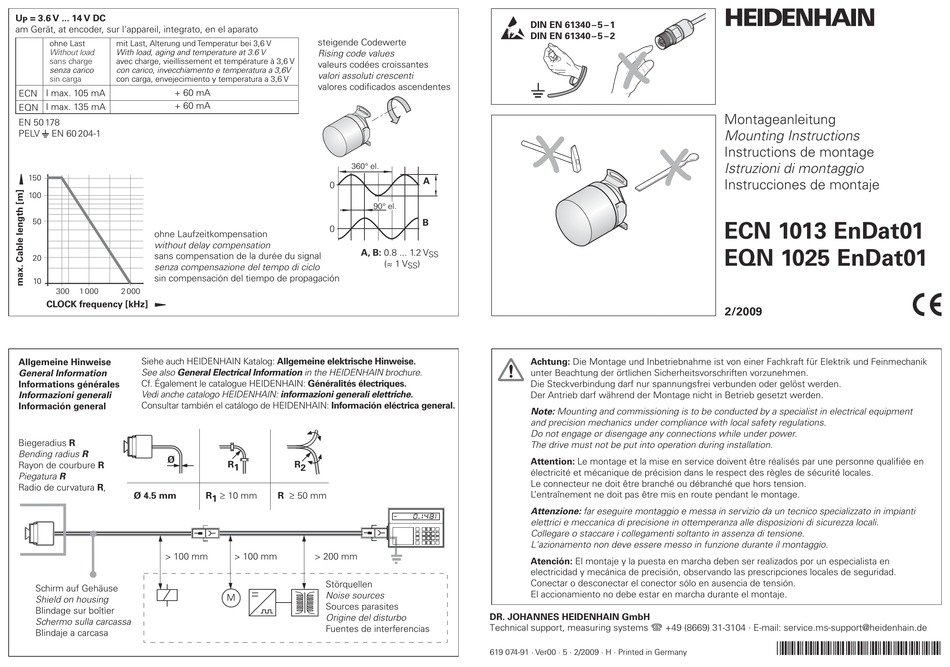 HEIDENHAIN ECN 1013 ENDAT01 MONTAGEANLEITUNG PdfHerunterladen ManualsLib