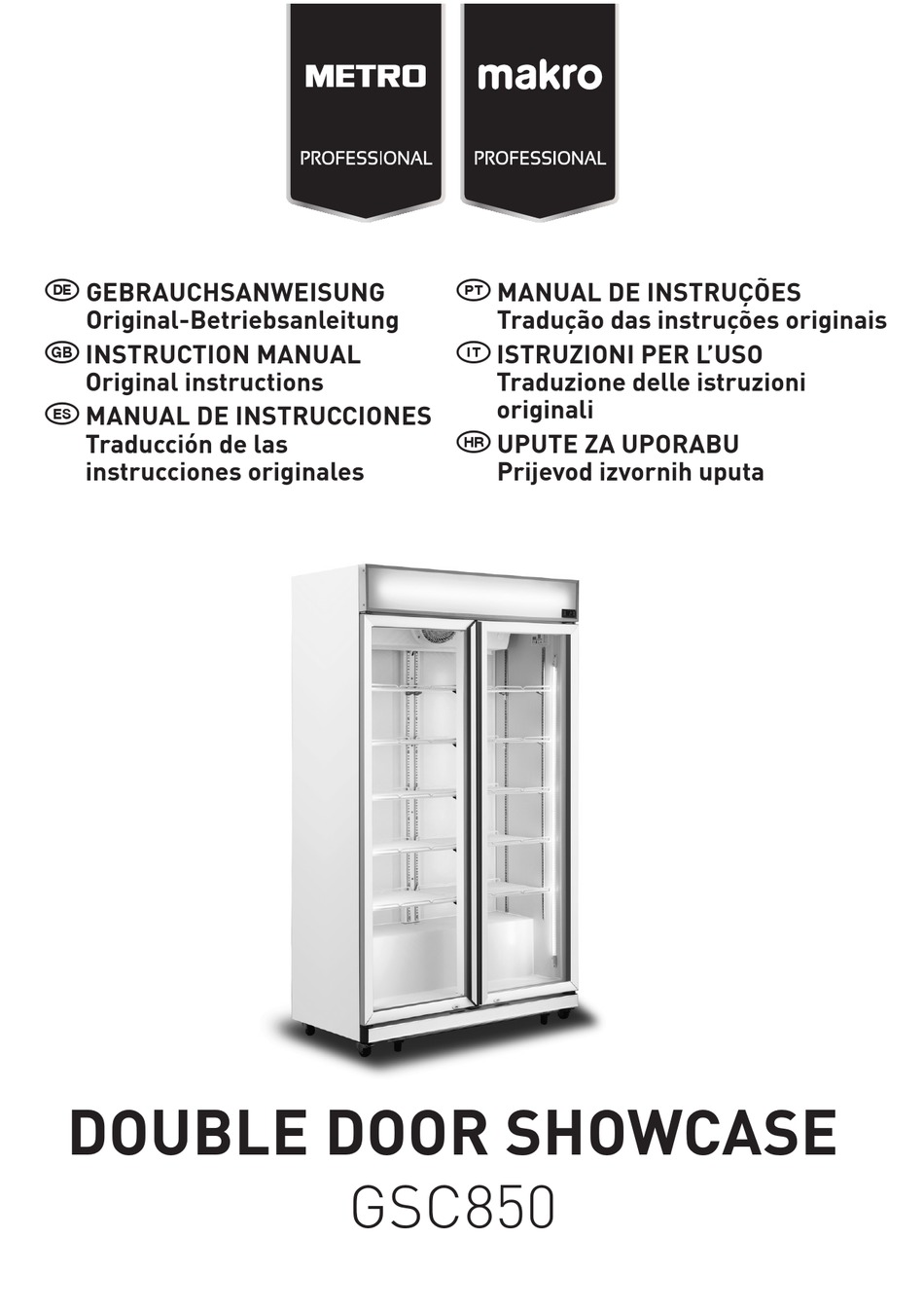 METRO PROFESSIONAL GSC850 GEBRAUCHSANWEISUNG Pdf Herunterladen ManualsLib