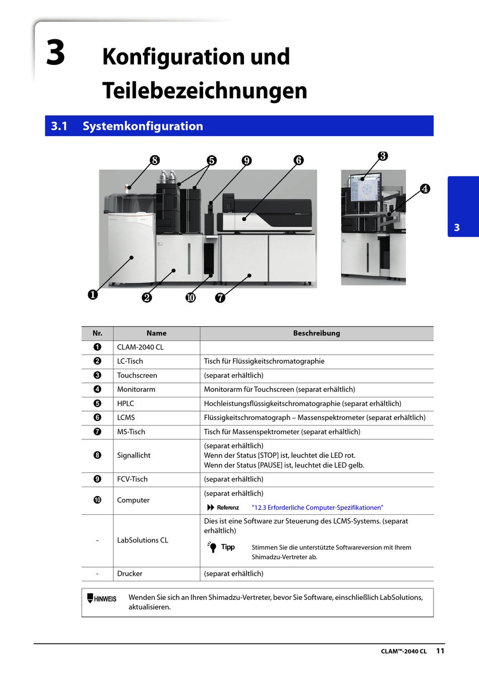 Systemkonfiguration - Shimadzu CLAM-2040 CL Benutzerhandbuch [Seite 53 ...