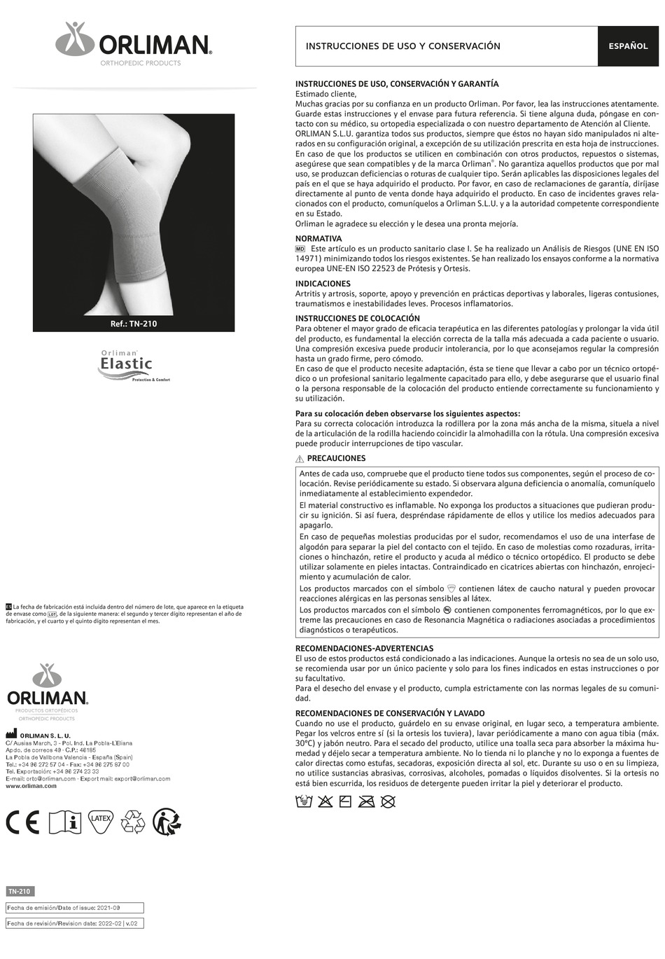 ORLIMAN MARCA TN-210 MONTAGEANLEITUNG Pdf-Herunterladen | ManualsLib