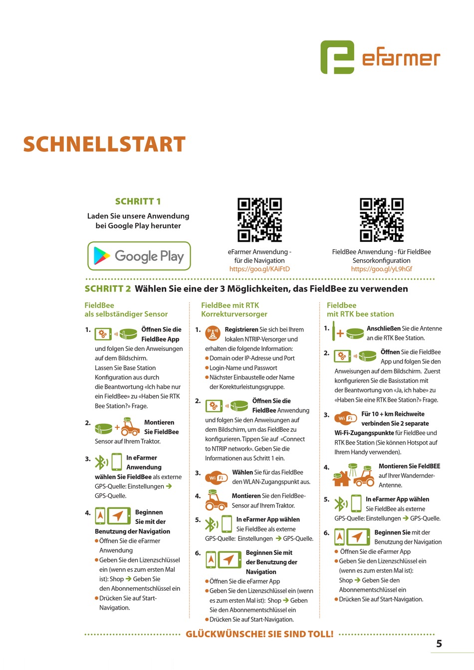 Schnellstart efarmer FIELDBEE Kurzbedienungsanleitung [Seite 5