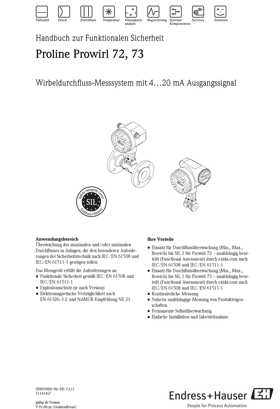 Endress & Hauser Prowirl 72 Wirbeldurchfluss Messsystem Durchflusssensor 3675 € 