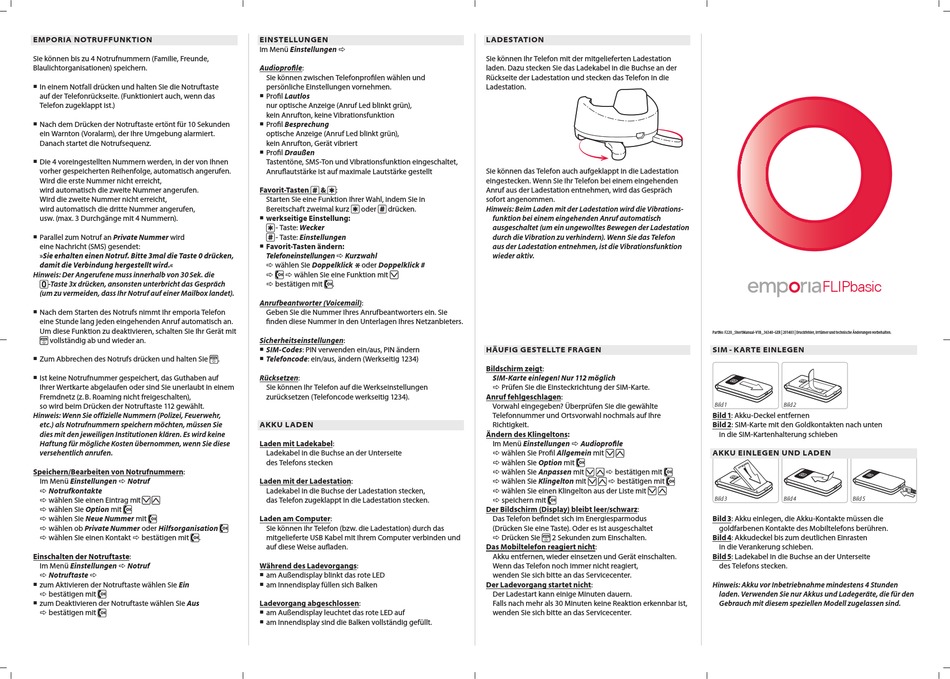 Emporia Flip Basic Handbuch Pdf Herunterladen Manualslib