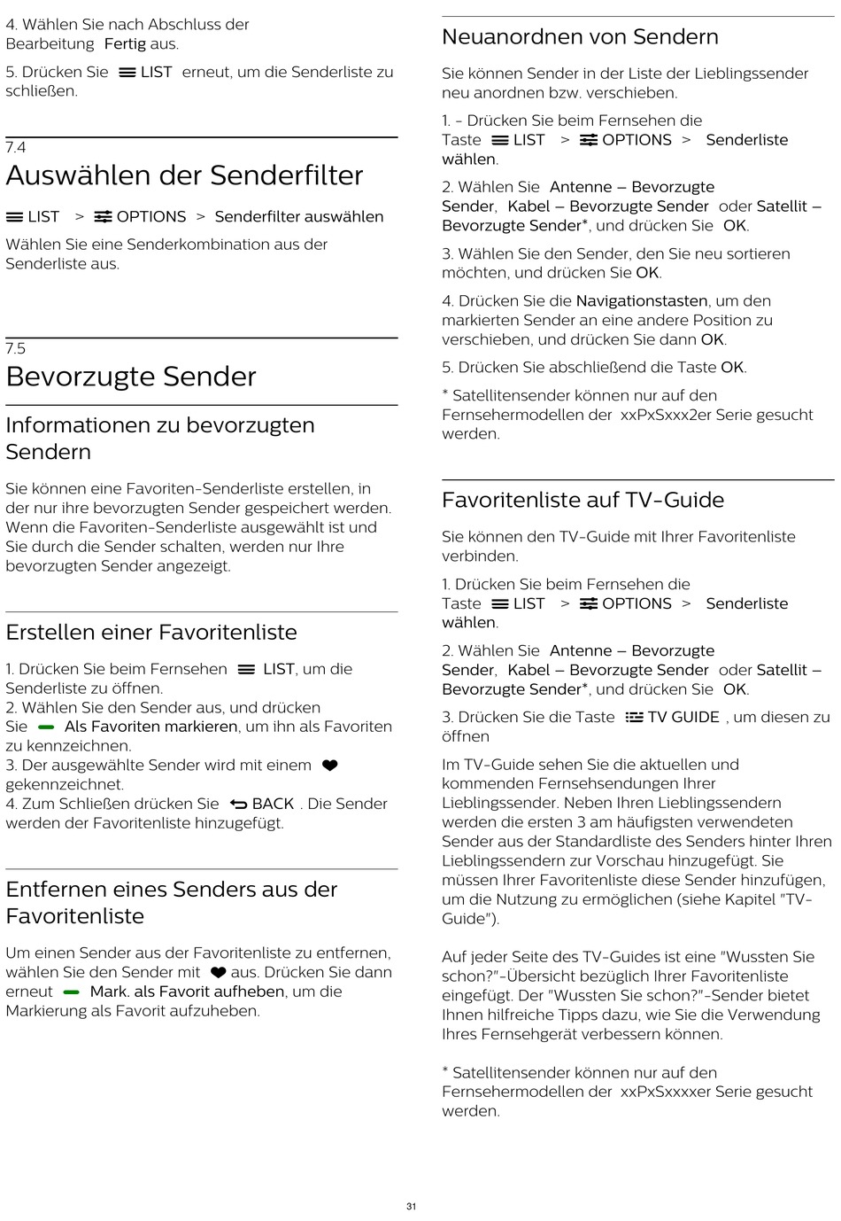 Wie erstelle ich eine Favoritenliste bei Philips? Wie erstelle ich eine Favoritenliste bei Philips?