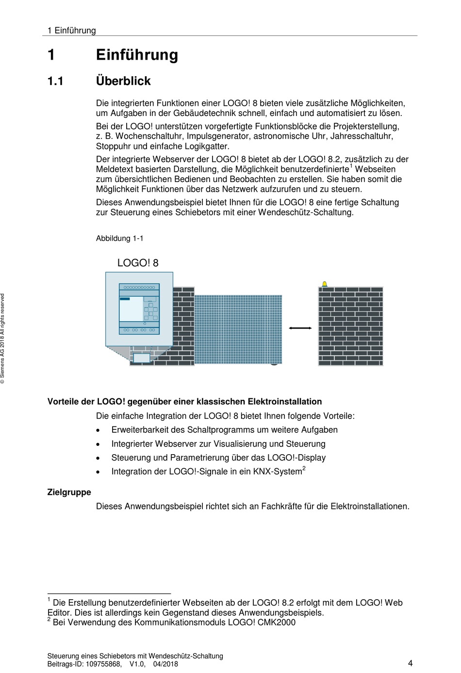 Einführung; Überblick - Siemens LOGO! 8 Handbuch [Seite 4] | ManualsLib