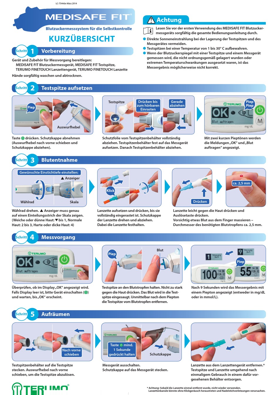 TERUMO MEDISAFE FIT KURZÜBERSICHT PdfHerunterladen ManualsLib