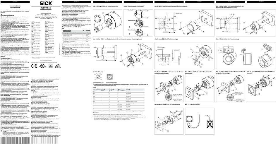 SICK DBS60 CORE BETRIEBSANLEITUNG Pdf-Herunterladen | ManualsLib