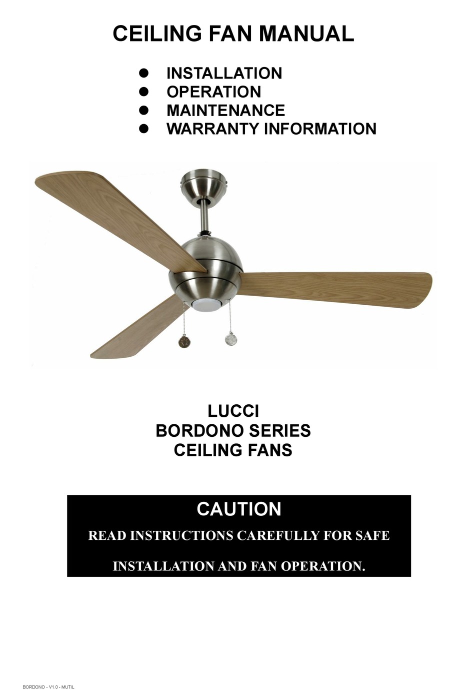 Lucci Ceiling Fan Remote Control Manual Shelly Lighting