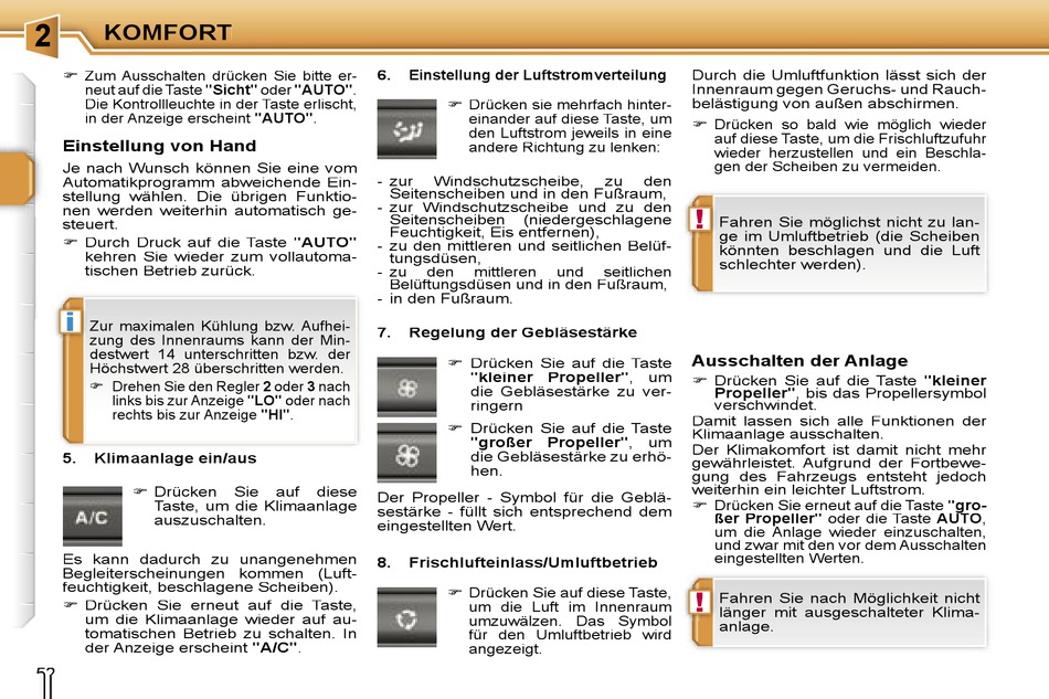 Peugeot 207 Cc Dach Manuell Schließen Anleitung Einstellung Von Hand - PEUGEOT 207 CC Bedienungsanleitung [Seite 44