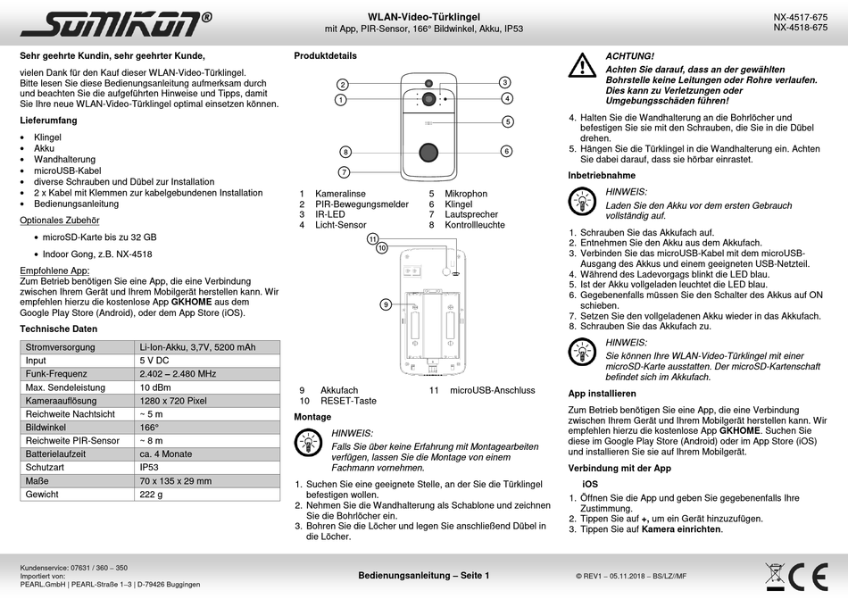 SOMIKON NX-4517-675 BEDIENUNGSANLEITUNG Pdf-Herunterladen | ManualsLib