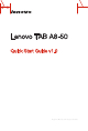 Lenovo TAB A8-50 Kurzanleitung