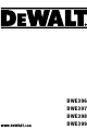 DeWalt DWE396 Bersetzt Von Den Originalanweisungen