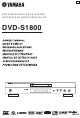 Yamaha DVD-S1800 Bedienungsanleitung