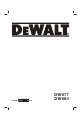 DeWalt DW677 Kurzanleitung
