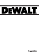 DeWalt DW876 Anleitung