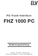 elv FHZ 1000 PC Bedienungsanleitung