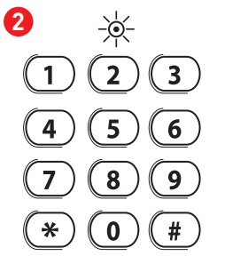 Programmieren Ihres prim&auml;ren Benutzercodes Schritt 2