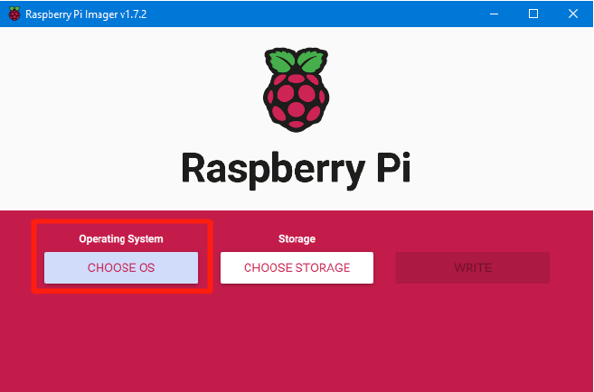 OS mit Raspberry Pi Imager schreiben - Schritt 1