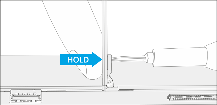 Vorgehensweise &ndash; Ausbau (Kickstand) - Schritt 2