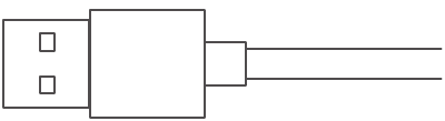USB-Stecker in einen Computer stecken